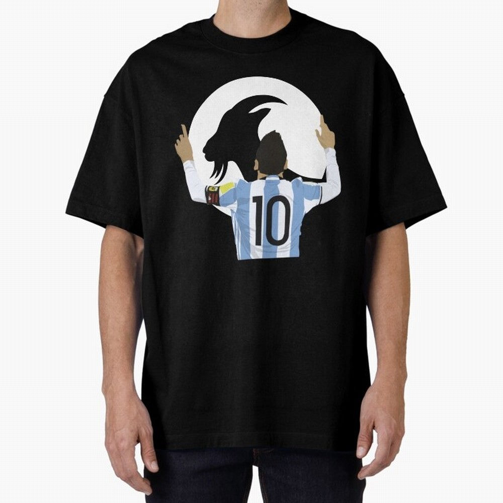 Lionel Messi Goat Oversized T-Shirt Bring a Champion Mindset to Global Football Passion for FIFA World Cup 2026, Capturing Mbappe and Neymar, England, France and Netherlands, Classic Soccer Heritage, Championship Pressure, Fan Loyalty and