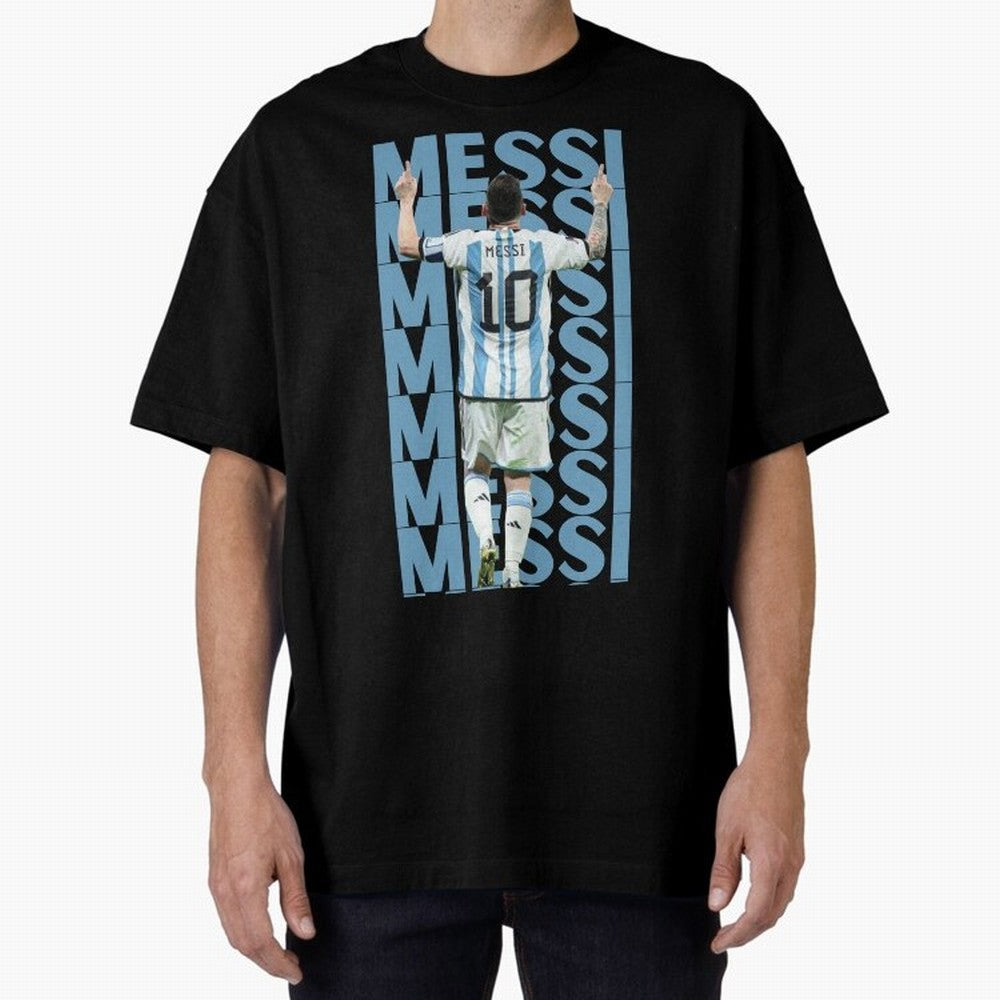 Lionel Messi | 10 | Argentina | Barcelona | Goat Oversized T-Shirt Make Memories around Match Day Hype around FIFA World Cup 2026 Group Stage, Neymar, Haaland and Cristiano Ronaldo, England, France and Netherlands, Supporter Pride, Iconic