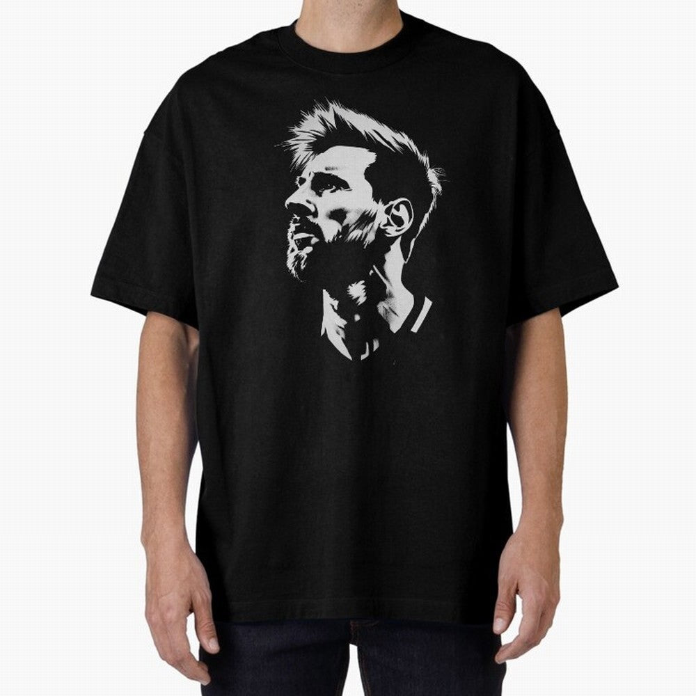 Messi Stencil Graphic poster design Classic T-Shirt Support the Legends of Match Day Hype around FIFA World Cup 2026 Group Stage, Mbappe and Neymar, Spain and Netherlands, Sports Nostalgia, International Competition, Famous Players and