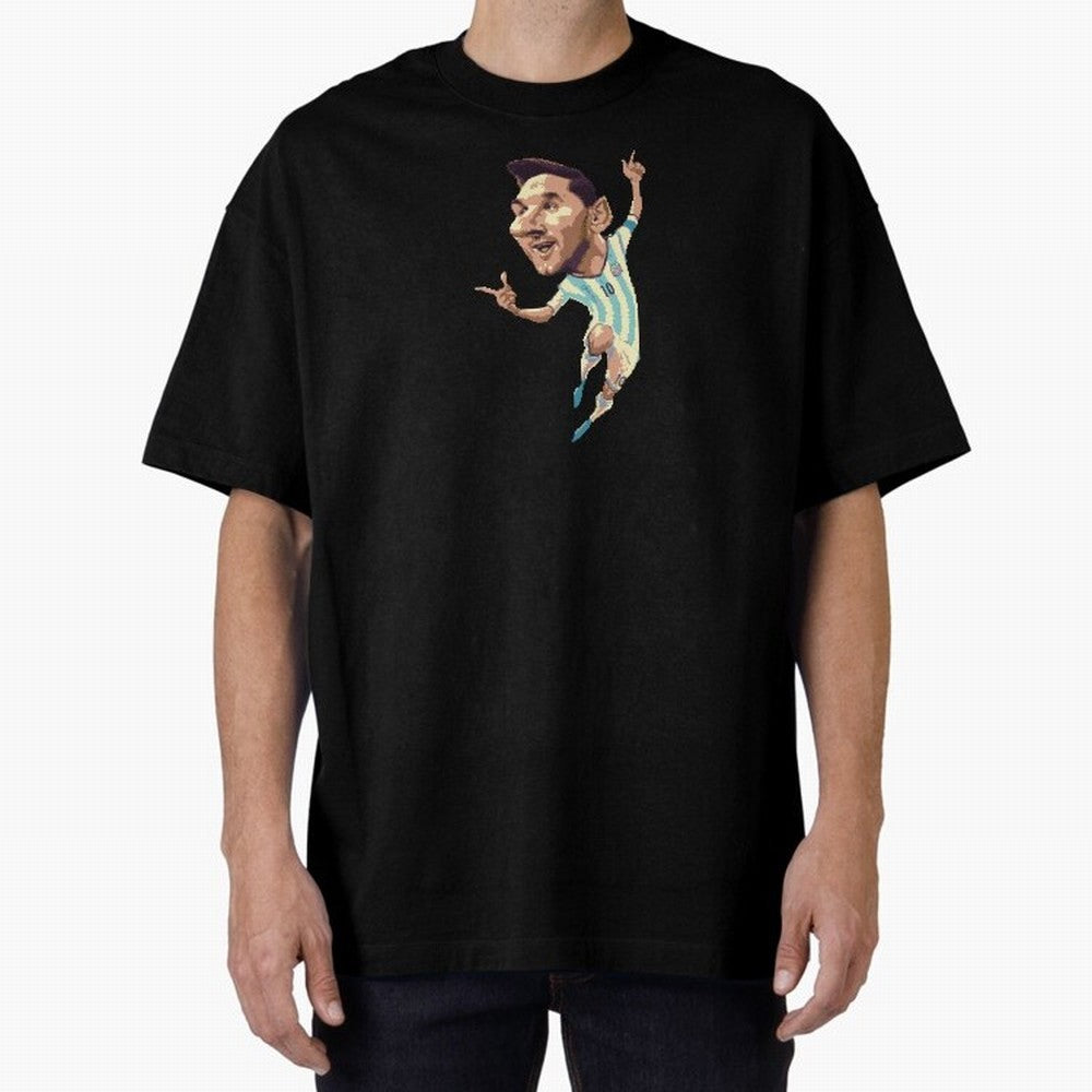 Lionel Messi Oversized T-Shirt Support FIFA World Cup 2026 Group Stage Filled with CR7, France and Portugal Energy, Football Festival Excitement, Trophy Ambitions, Country Rivalries and Star Player Buzz; Created for Match Day Parties, Soccer Gifts,