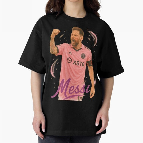 Argentina World Champs Messi Number Oversized T-Shirt Celebrate Global Passion for FIFA World Cup 2026 Spirit, with Netherlands, Haaland and Mbappe, Goal Celebration Energy, Supporter Heritage, Football Icons and Worldwide Tournament Joy; Made for