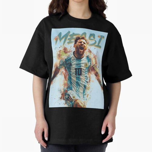 Argentina World Champs Messi Number Oversized T-Shirt Celebrate the Road through FIFA World Cup 2026 Group Stage Spirit, Made for England and Germany, Messi, Soccer Culture, Superstar Moments, National Team Dreams and Competitive Fire; Ideal for