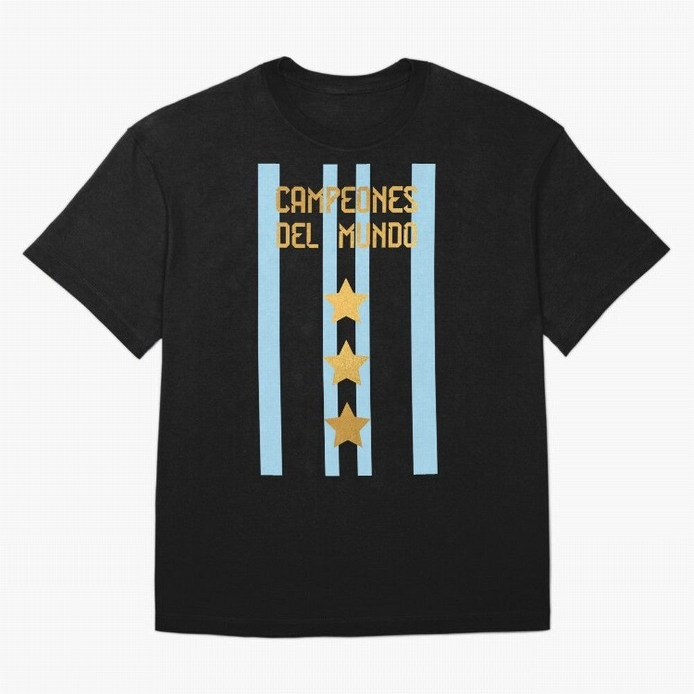 Argentina Jersey 3 Stars World Champions Classic T-Shirt Get Ready for FIFA World Cup 2026 Highlighting Messi, Brazil Energy, Stadium Memories, Football Loyalty, International Chants and Championship Tradition; Created for Match Day Parties, Soccer