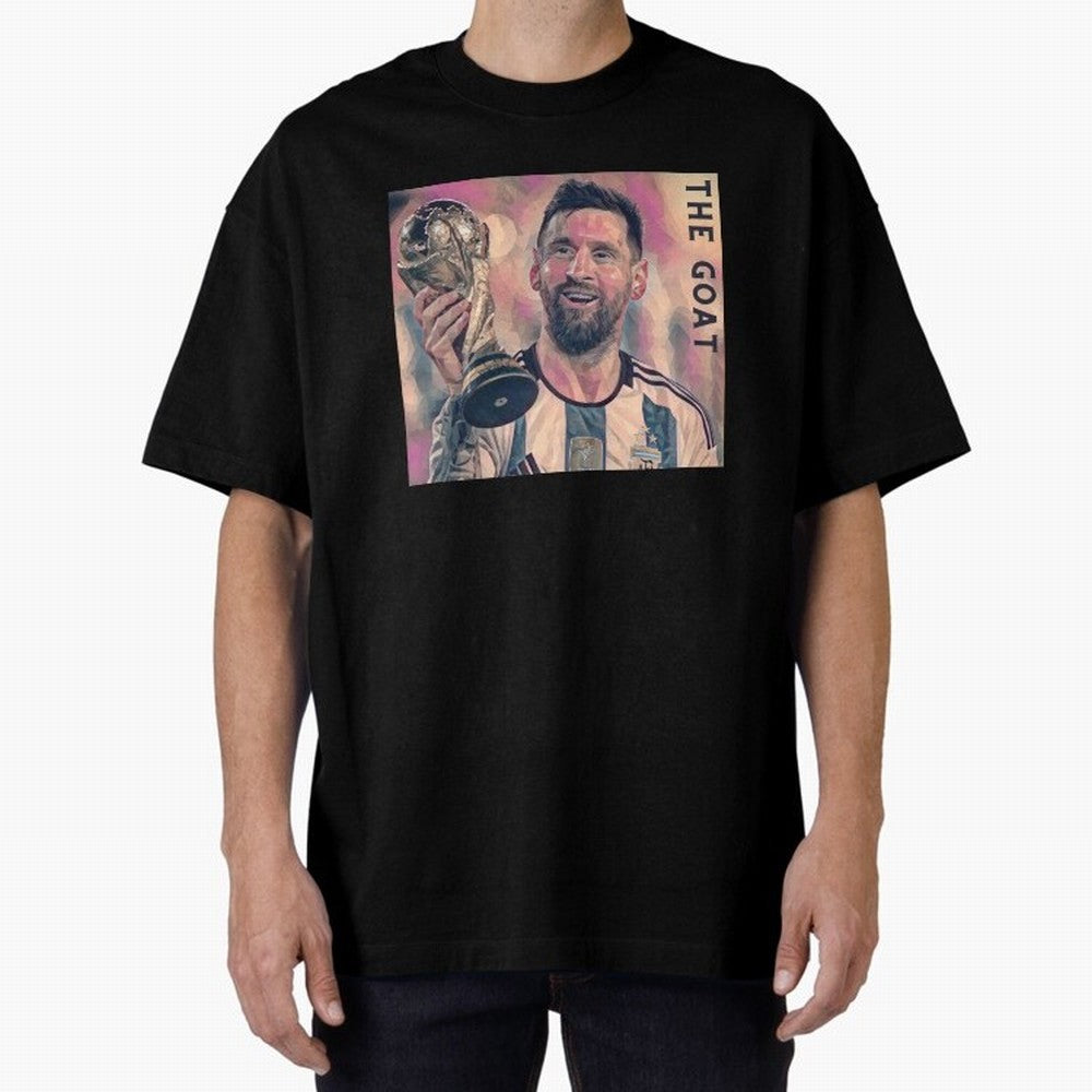 Messi T-Shirt Oversized T-Shirt Show Match Day Excitement for FIFA World Cup 2026 Group Stage for Fans of Messi, Neymar and Mbappe and Brazil, Portugal and Argentina, Bringing Football History, Final Match Energy, Crowd Noise and Once in a Lifetime