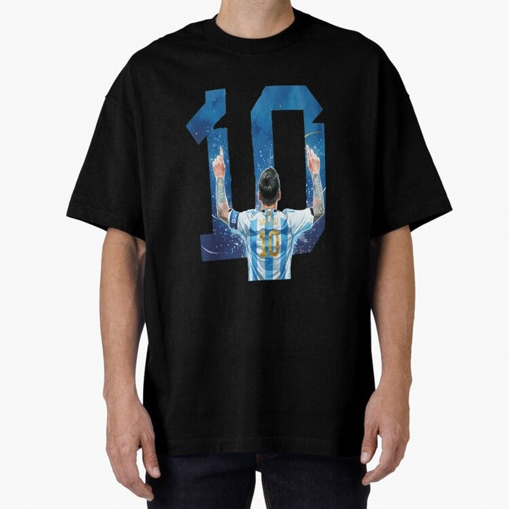 Messi 10 Argentina Oversized T-Shirt Support Iconic Players in the FIFA World Cup 2026 Group Stage Journey through CR7 and Messi Highlights, Brazil, Portugal and Argentina Pride, Football History, Final Match Energy, Crowd Noise and Once in a