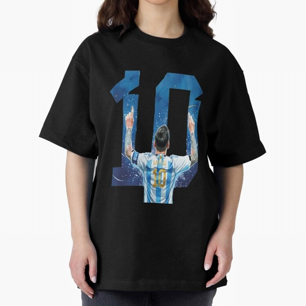 Messi 10 Argentina Oversized T-Shirt Support Iconic Players in the FIFA World Cup 2026 Group Stage Journey through CR7 and Messi Highlights, Brazil, Portugal and Argentina Pride, Football History, Final Match Energy, Crowd Noise and Once in a