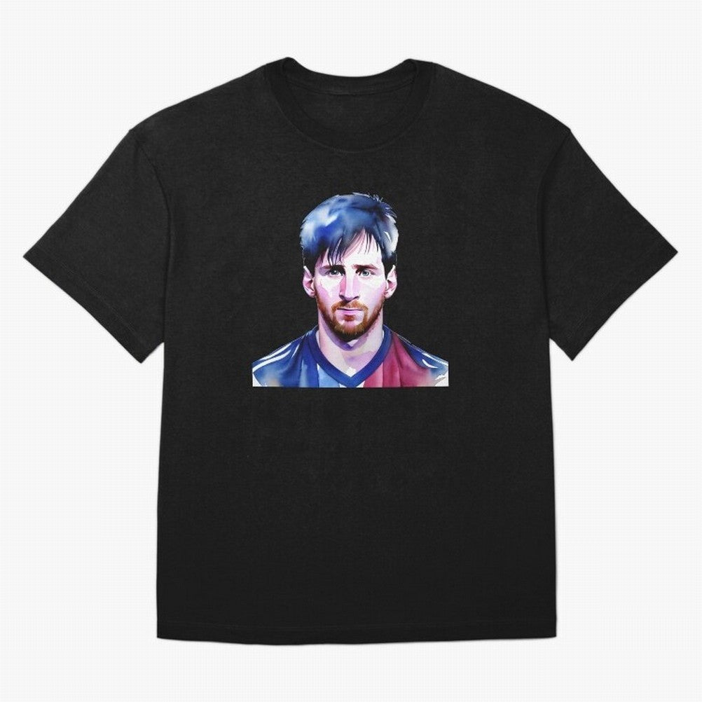 Leo Messi Watercolor | Argentina flag Classic T-Shirt Stand Out with Spirit from Global Football Passion for FIFA World Cup 2026 Group Stage, Highlighting Messi, Neymar and Mbappe, Argentina, Stadium Memories, Football Loyalty, International Chants