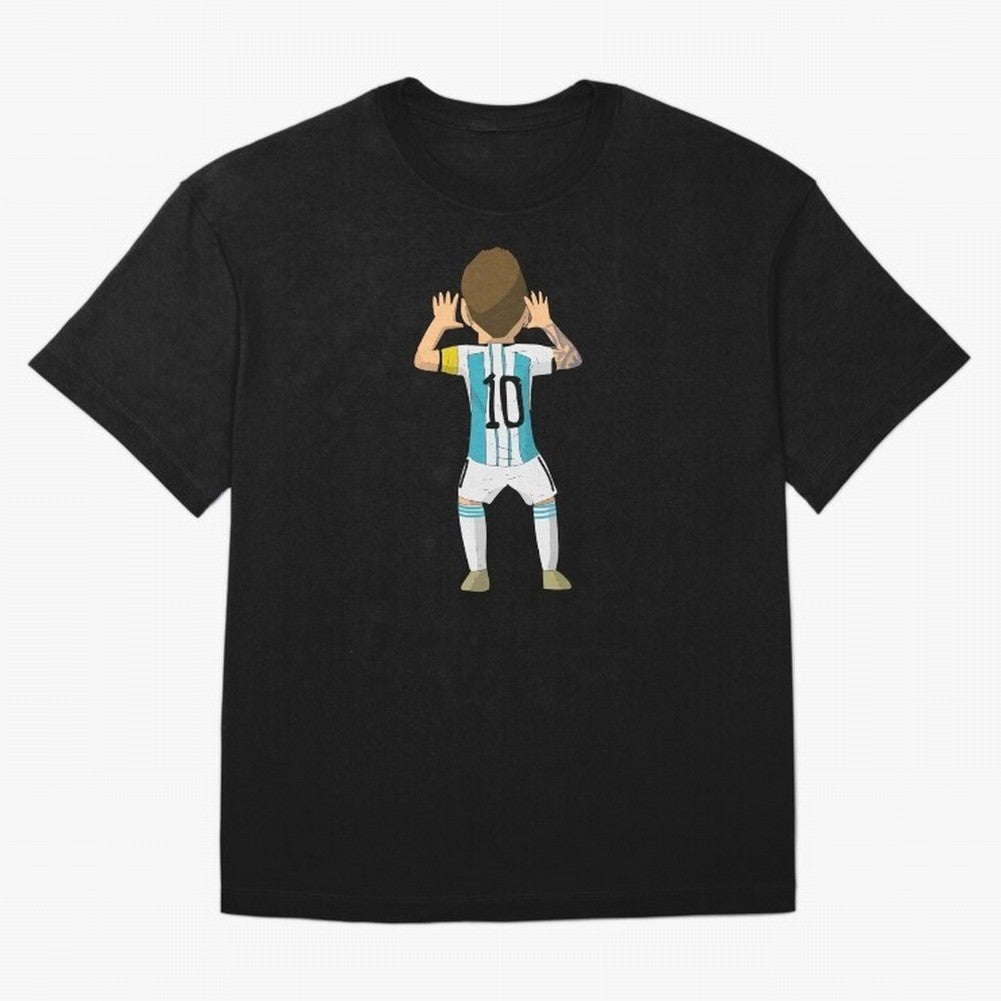 Cartoon Illustration Messi vs Netherlands World Cup Qatar 2022 Oversized T-Shirt Celebrate the Biggest Stage of the FIFA World Cup 2026 Group Stage Journey through Neymar, Haaland and Cristiano Ronaldo Highlights, England Pride, Match Day