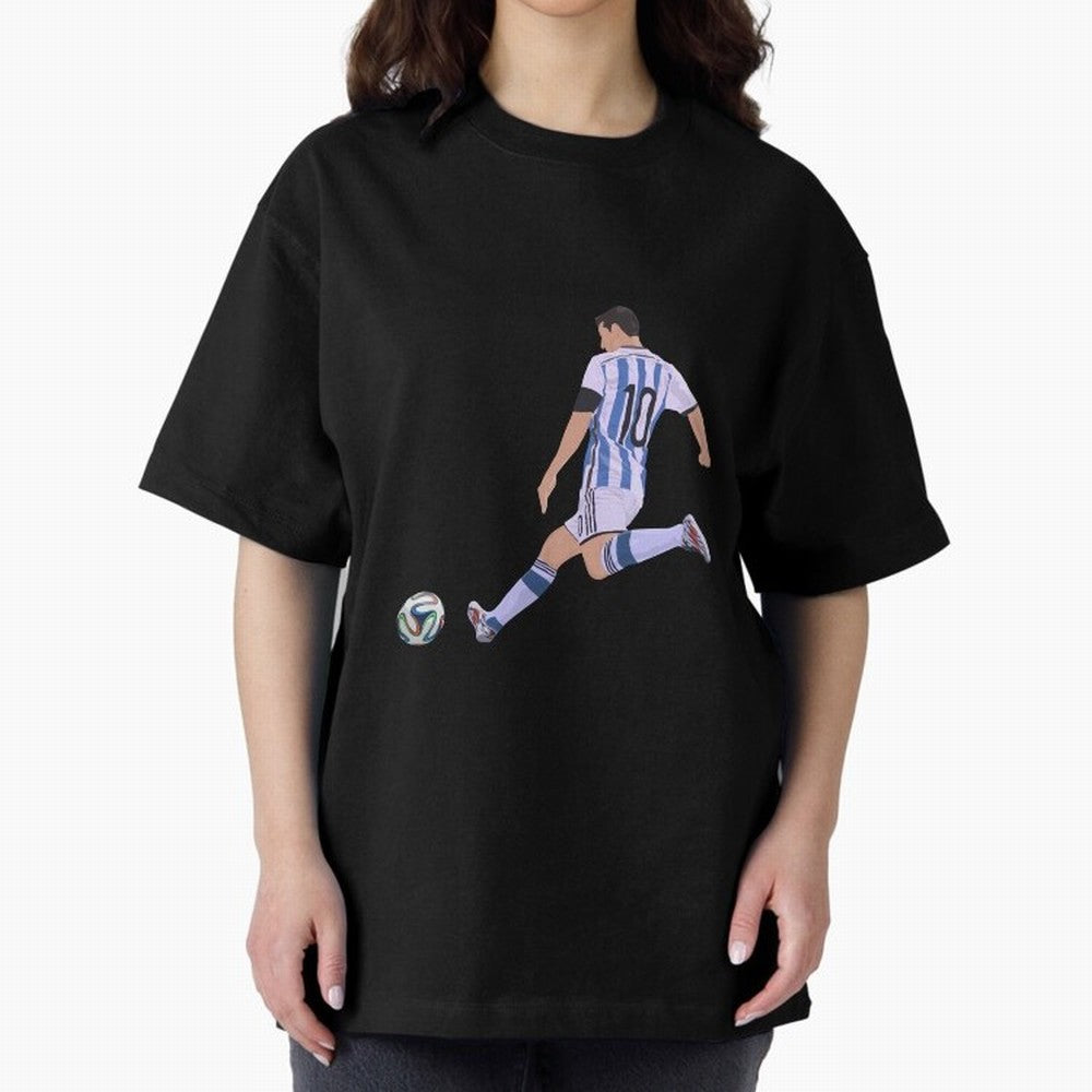 Messi Oversized T-Shirt Relive FIFA World Cup 2026 USA Canada Mexico for Fans of Messi, Neymar and Mbappe and France and Portugal, Bringing Stadium Memories, Football Loyalty, International Chants and Championship Tradition; Perfect for Fans,
