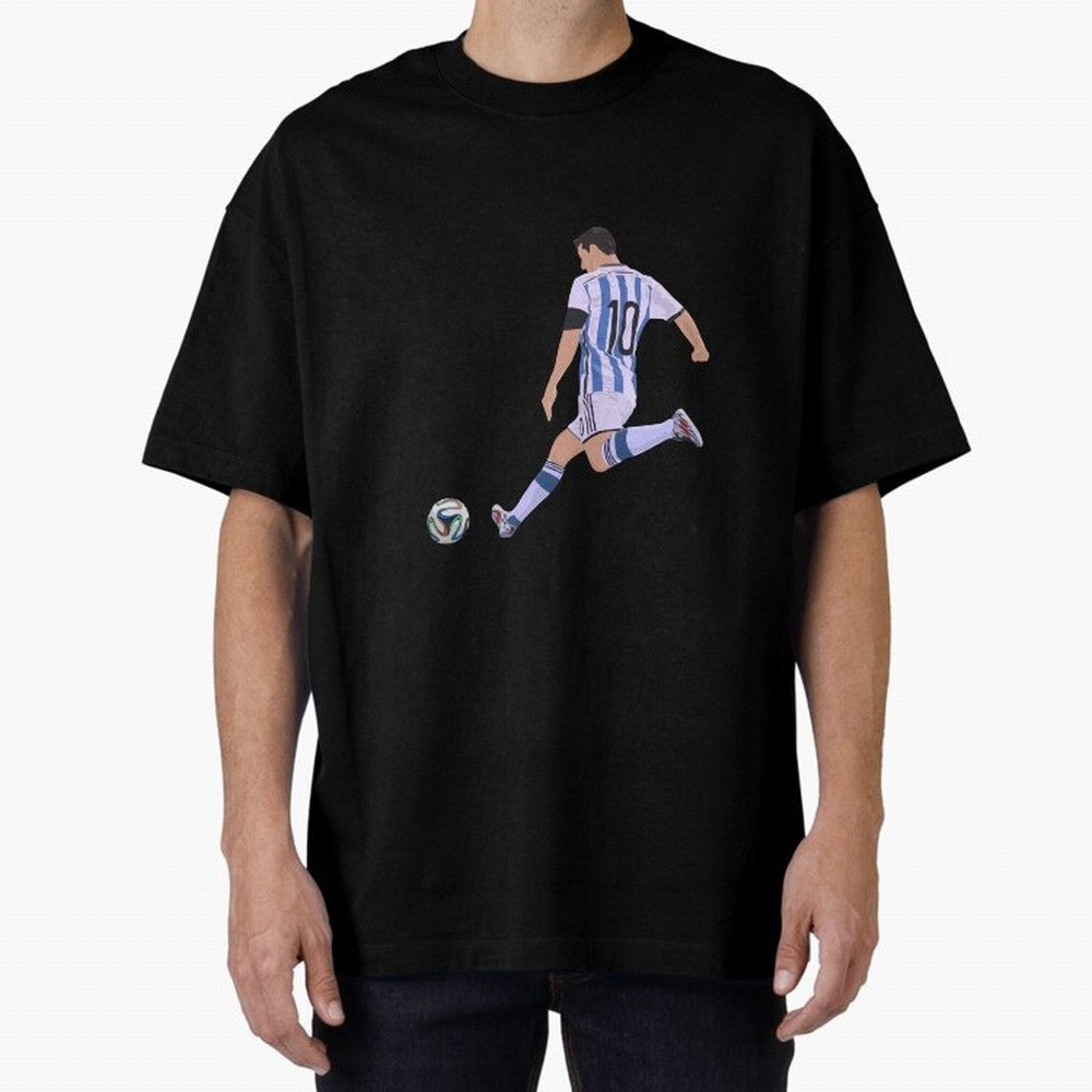 Messi Oversized T-Shirt Relive FIFA World Cup 2026 USA Canada Mexico for Fans of Messi, Neymar and Mbappe and France and Portugal, Bringing Stadium Memories, Football Loyalty, International Chants and Championship Tradition; Perfect for Fans,