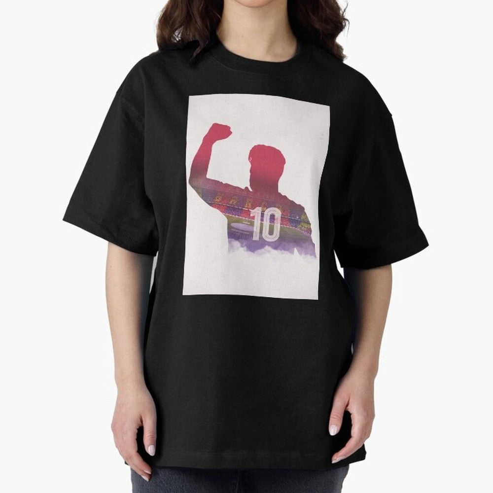 Lionel Messi Artwork Oversized T-Shirt Bring Bold Fan Energy to Global Football Passion for FIFA World Cup 2026 USA Canada Mexico, with CR7 and Messi, England and Germany, Vintage Soccer Flavor, Modern Football Stars, National Flags and Final Night