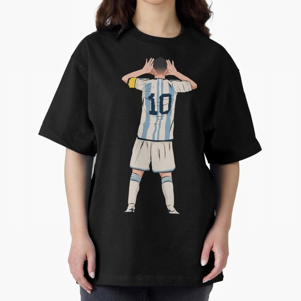 Lionel Messi Oversized T-Shirt Back the Journey through FIFA World Cup 2026 Spirit, Celebrating England, France and Netherlands, Messi, Goal Celebration Energy, Supporter Heritage, Football Icons and Worldwide Tournament Joy; Perfect for Supporters