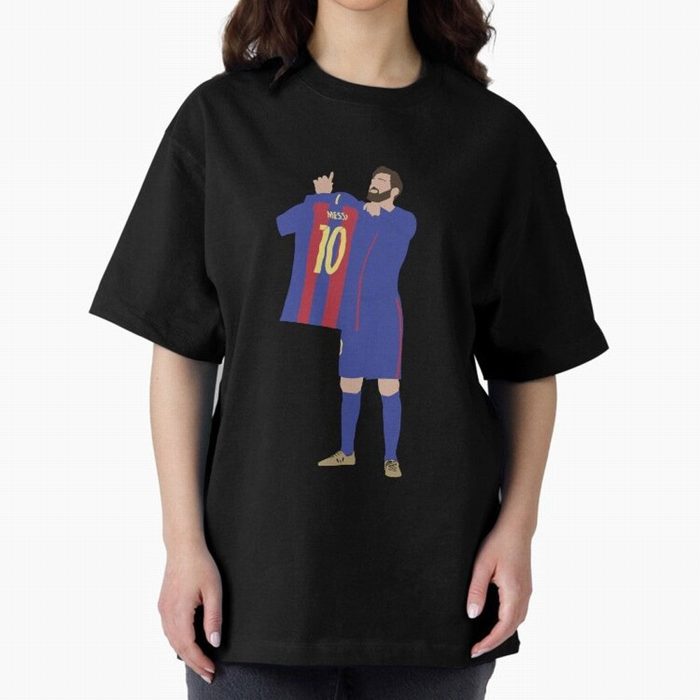 Messi minimalist design Oversized T-Shirt Capture Stadium Memories from Match Day Hype around FIFA World Cup 2026 Group Stage, Messi, CR7 and Mbappe, Germany, Global Supporter Spirit, Legendary Goals, National Colors and Tournament Celebration;