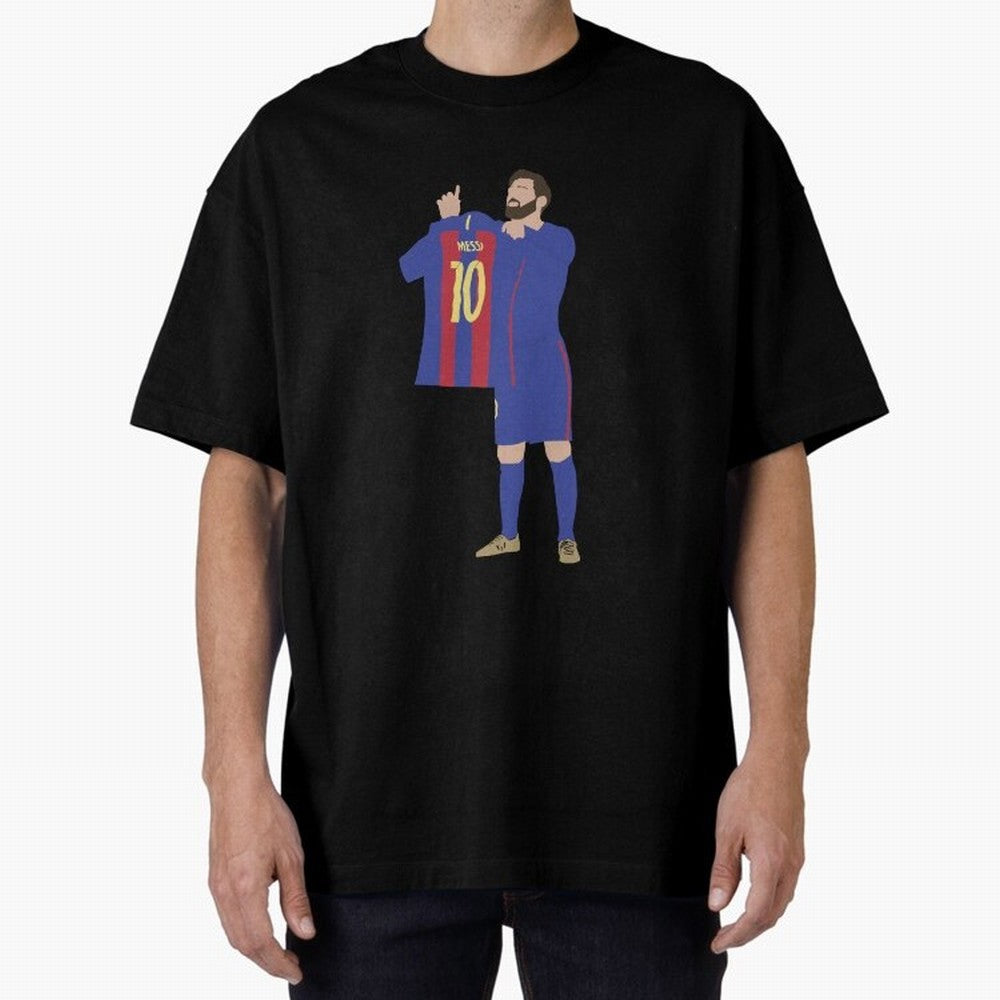 Messi minimalist design Oversized T-Shirt Capture Stadium Memories from Match Day Hype around FIFA World Cup 2026 Group Stage, Messi, CR7 and Mbappe, Germany, Global Supporter Spirit, Legendary Goals, National Colors and Tournament Celebration;