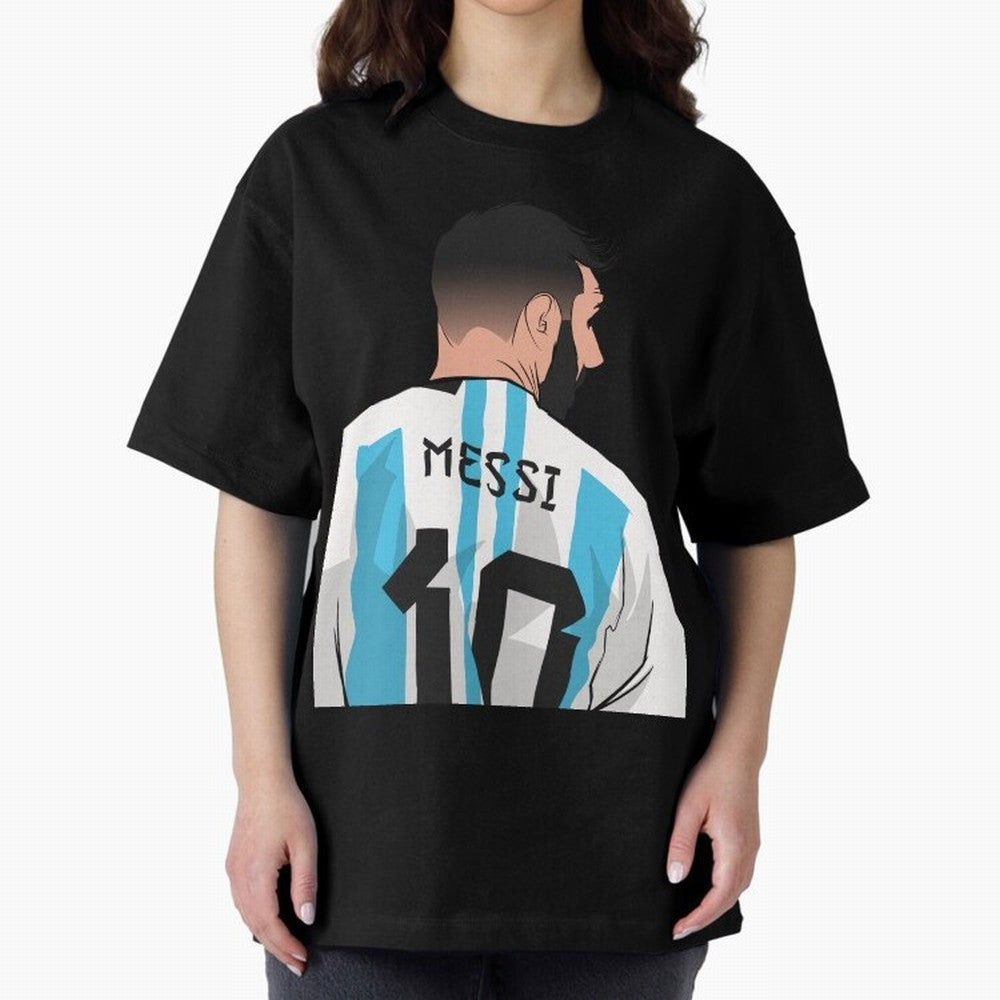 Messi Oversized T-Shirt Stand Out with Spirit from the FIFA World Cup 2026 Journey through CR7 Highlights, Netherlands Pride, Football Festival Excitement, Trophy Ambitions, Country Rivalries and Star Player Buzz; Perfect for Supporters Who Want