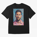 Portrait Painting of Lionel Messi Classic T-Shirt Make the Season About FIFA World Cup 2026 Group Stage Connected to Haaland, Argentina, France and Brazil Energy, Championship Spirit, Famous Goals, Roaring Crowds and International Football Unity;