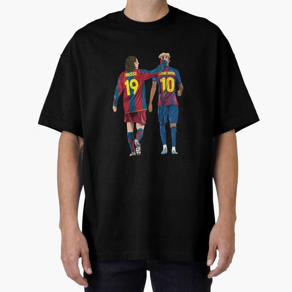 Lionel Messi and Friend Oversized T-Shirt Follow the Final Road of the FIFA World Cup 2026 Group Stage Journey through Neymar Highlights, Brazil Pride, Soccer Culture, Superstar Moments, National Team Dreams and Competitive Fire; Ideal for