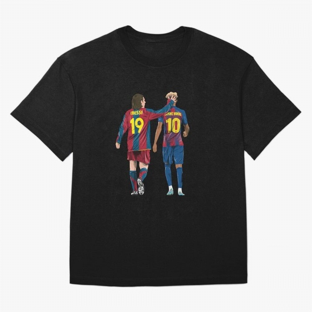 Lionel Messi and Friend Oversized T-Shirt Follow the Final Road of the FIFA World Cup 2026 Group Stage Journey through Neymar Highlights, Brazil Pride, Soccer Culture, Superstar Moments, National Team Dreams and Competitive Fire; Ideal for