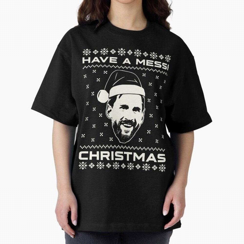 Lionel Messi Christmas Classic T-Shirt Turn Football Passion into FIFA World Cup 2026 Spirit, Inspired by Netherlands, Messi, CR7 and Mbappe, Match Day Excitement, Supporter Culture, Golden Goals and Global Football Passion; Ideal for Football