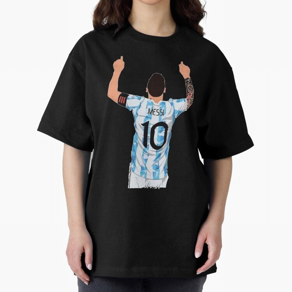 Lionel Messi Oversized T-Shirt Show Match Day Excitement for FIFA World Cup 2026 USA Canada Mexico Spirit, Celebrating Netherlands, Messi, CR7 and Mbappe, Football History, Final Match Energy, Crowd Noise and Once in a Lifetime Moments; Made for