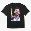Messi wpap pop art Classic T-Shirt Stand with FIFA World Cup 2026 USA Canada Mexico Spirit, Highlighting Argentina, Neymar, Vintage Soccer Flavor, Modern Football Stars, National Flags and Final Night Emotion; Perfect for People Who Love Argentina,