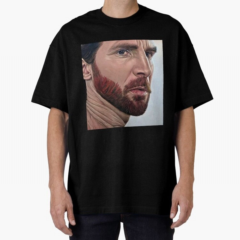 Take a look on Messi Oversized T-Shirt Capture FIFA World Cup 2026 Spirit, Centered on Portugal, Haaland and Mbappe, Football History, Final Match Energy, Crowd Noise and Once in a Lifetime Moments; Created for Match Day Parties, Soccer Gifts, Fan