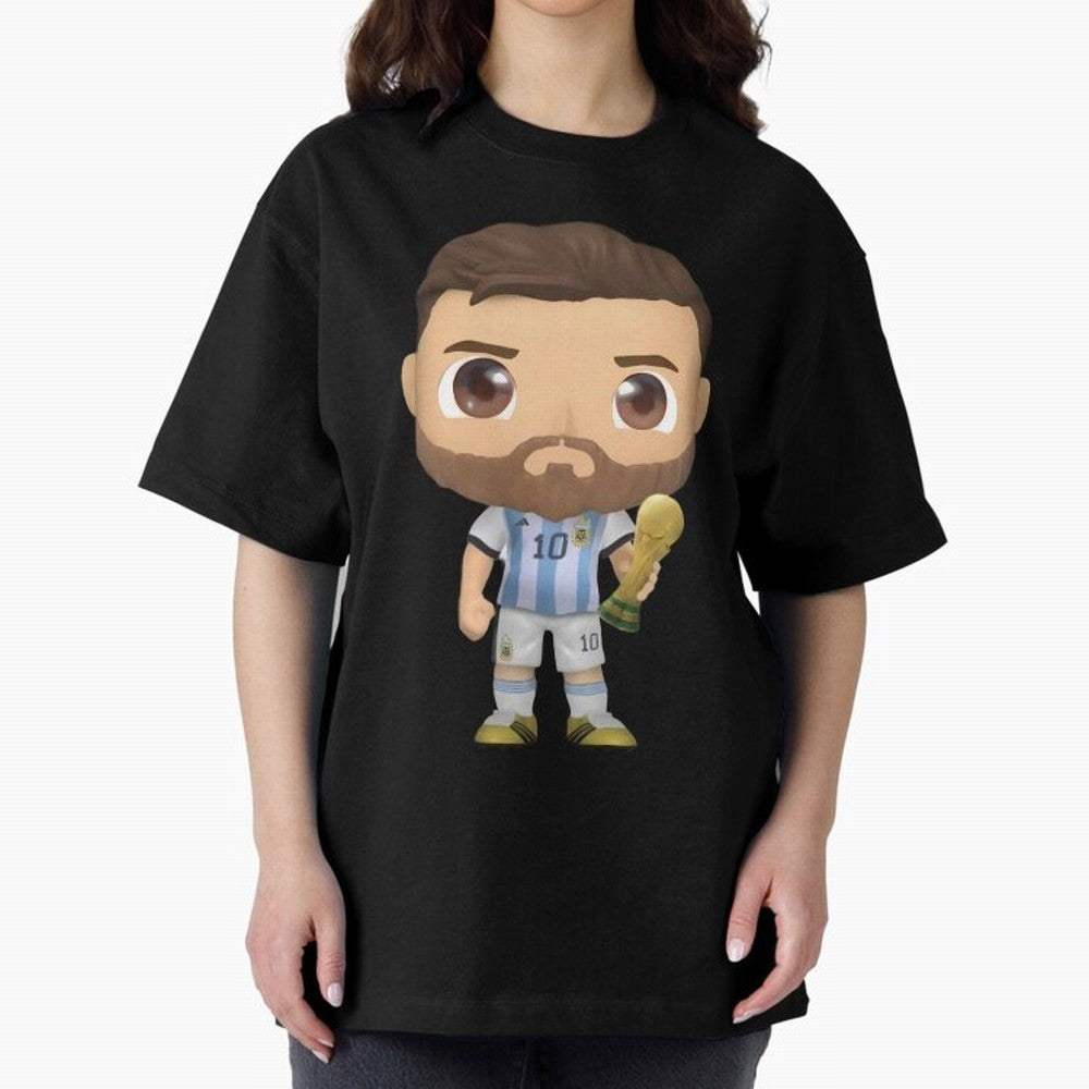 Messi_Champion Oversized T-Shirt Bring Match Day Fire to FIFA World Cup 2026 Group Stage with Neymar, Haaland and Cristiano Ronaldo, England Energy, Championship Spirit, Famous Goals, Roaring Crowds and International Football Unity; Great for