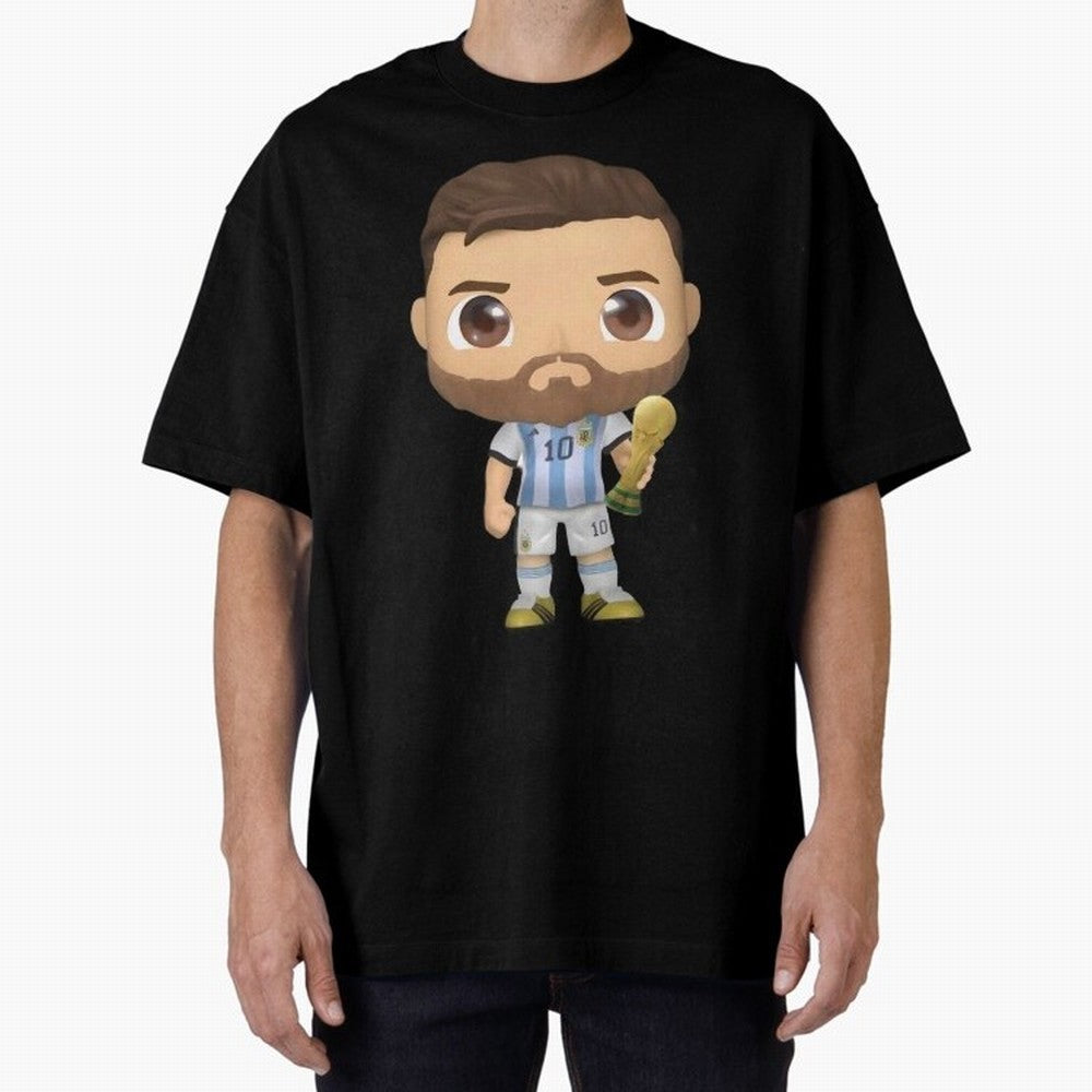 Messi_Champion Oversized T-Shirt Bring Match Day Fire to FIFA World Cup 2026 Group Stage with Neymar, Haaland and Cristiano Ronaldo, England Energy, Championship Spirit, Famous Goals, Roaring Crowds and International Football Unity; Great for