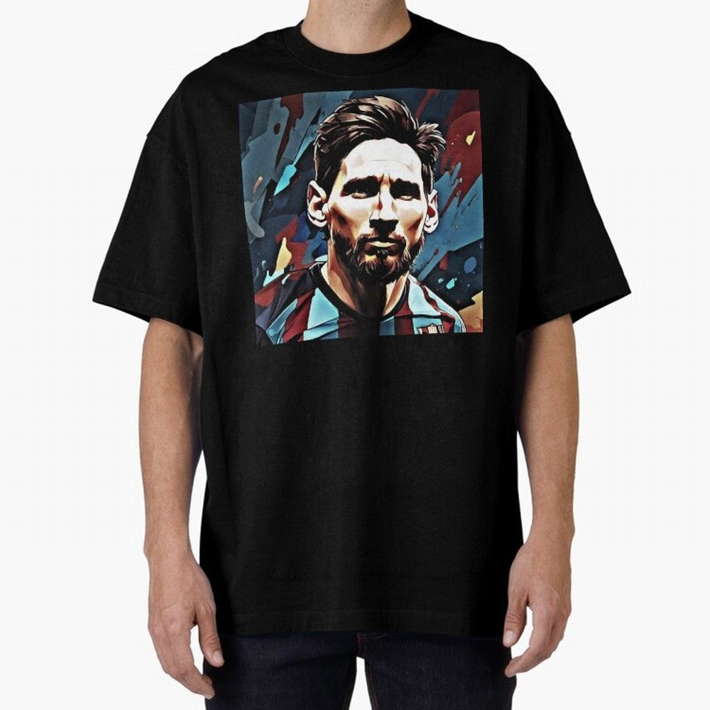 The King Leo Messi Legend Oversized T-Shirt Show Championship Spirit for FIFA World Cup 2026 USA Canada Mexico for Fans of Haaland and Mbappe and Argentina and Brazil, Bringing Championship Spirit, Famous Goals, Roaring Crowds and International