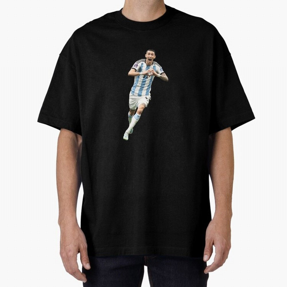 Angel Di Maria Oversized T-Shirt Show Championship Spirit for the FIFA World Cup 2026 USA Canada Mexico Journey through Neymar Highlights, Netherlands Pride, Tournament Hype, Historic Matchups, Family Viewing Parties and Global Sports Pride; Great