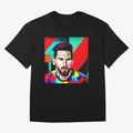colorful Messi Oversized T-Shirt Celebrate Golden Goal Energy in FIFA World Cup 2026 USA Canada Mexico Spirit, Inspired by Brazil, Messi and Cristiano Ronaldo, Classic Soccer Heritage, Championship Pressure, Fan Loyalty and International Pride;
