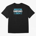 Argentina Campeones 2024 Oversized T-Shirt Keep the Match Day Mood of FIFA World Cup 2026 Group Stage for Fans of Neymar and France, Bringing Retro Football Energy, Iconic Rivalries, Trophy Chase Drama and Stadium Atmosphere; Made for Die Hard