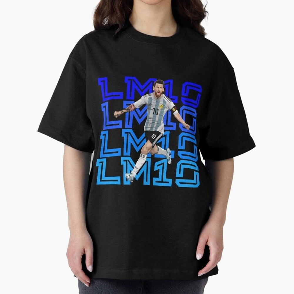 Lionel Messi 10 Oversized T-Shirt Stand Out with Spirit from Global Football Passion for FIFA World Cup 2026 Group Stage, Built around Messi, CR7 and Mbappe, France, Global Supporter Spirit, Legendary Goals, National Colors and Tournament