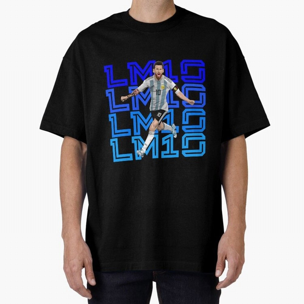 Lionel Messi 10 Oversized T-Shirt Stand Out with Spirit from Global Football Passion for FIFA World Cup 2026 Group Stage, Built around Messi, CR7 and Mbappe, France, Global Supporter Spirit, Legendary Goals, National Colors and Tournament