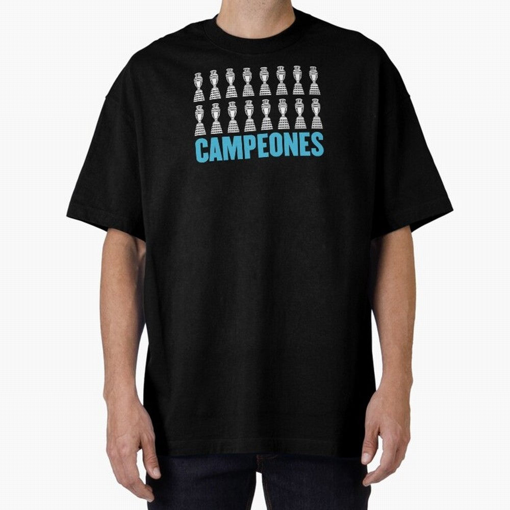 Campeones! Classic T-Shirt Bring World Football Passion into FIFA World Cup 2026 USA Canada Mexico for Fans of Messi, Neymar and Mbappe and France and Portugal, Bringing Stadium Memories, Football Loyalty, International Chants and Championship