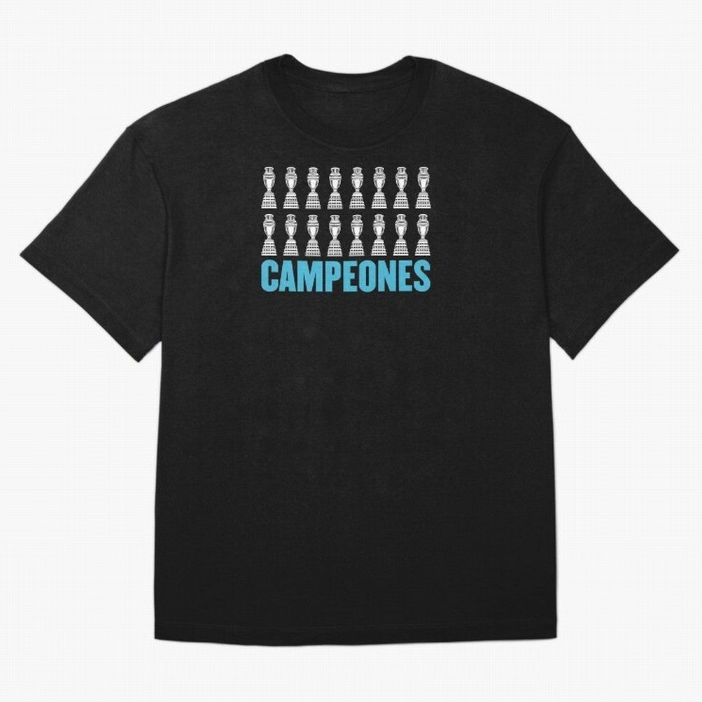 Campeones! Classic T-Shirt Bring World Football Passion into FIFA World Cup 2026 USA Canada Mexico for Fans of Messi, Neymar and Mbappe and France and Portugal, Bringing Stadium Memories, Football Loyalty, International Chants and Championship