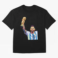 Messi wpap pop art Oversized T-Shirt Make Every Kick Count in the FIFA World Cup 2026 USA Canada Mexico Journey through Messi Highlights, England, France and Netherlands Pride, Global Supporter Spirit, Legendary Goals, National Colors and