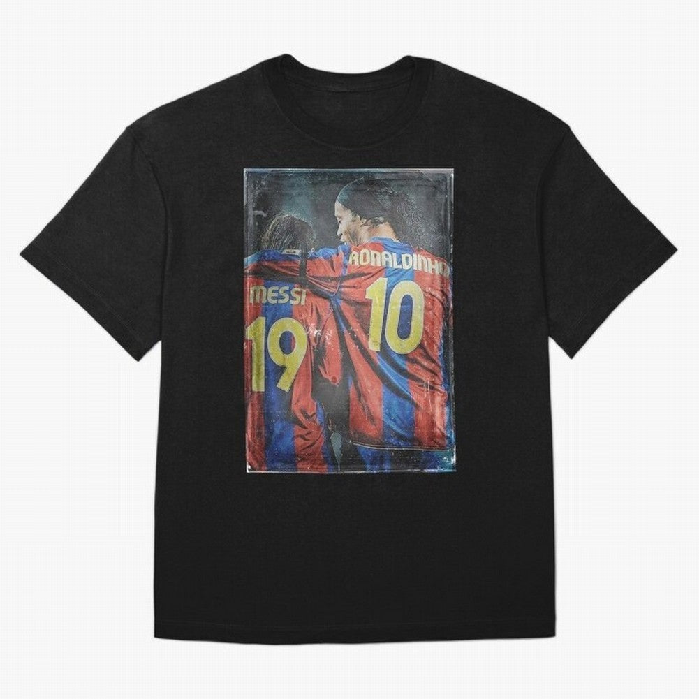 Messi and Ronaldinho Oversized T-Shirt Bring Bold Fan Energy to FIFA World Cup 2026 USA Canada Mexico for Fans of CR7 and Netherlands, Bringing Supporter Pride, Iconic Celebrations, Legendary Names and Global Match Day Energy; Ideal for Passionate