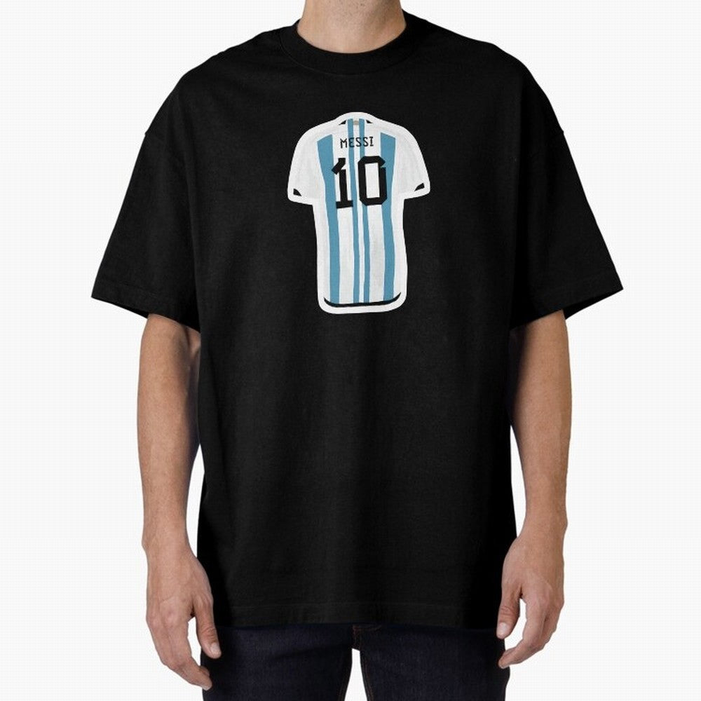 Messi Jersey Oversized T-Shirt Celebrate Fan Culture around FIFA World Cup 2026 USA Canada Mexico Spirit, Driven by France and Portugal, CR7 and Messi, Tournament Hype, Historic Matchups, Family Viewing Parties and Global Sports Pride; Ideal for