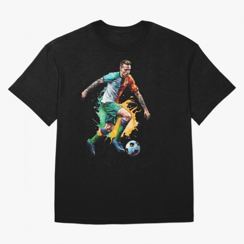 Football Soccer Art Classic T-Shirt Honor the Beautiful Game during Global Football Passion for FIFA World Cup 2026, Built around Haaland, Spain, Sports Nostalgia, International Competition, Famous Players and Unforgettable Victories; Great for