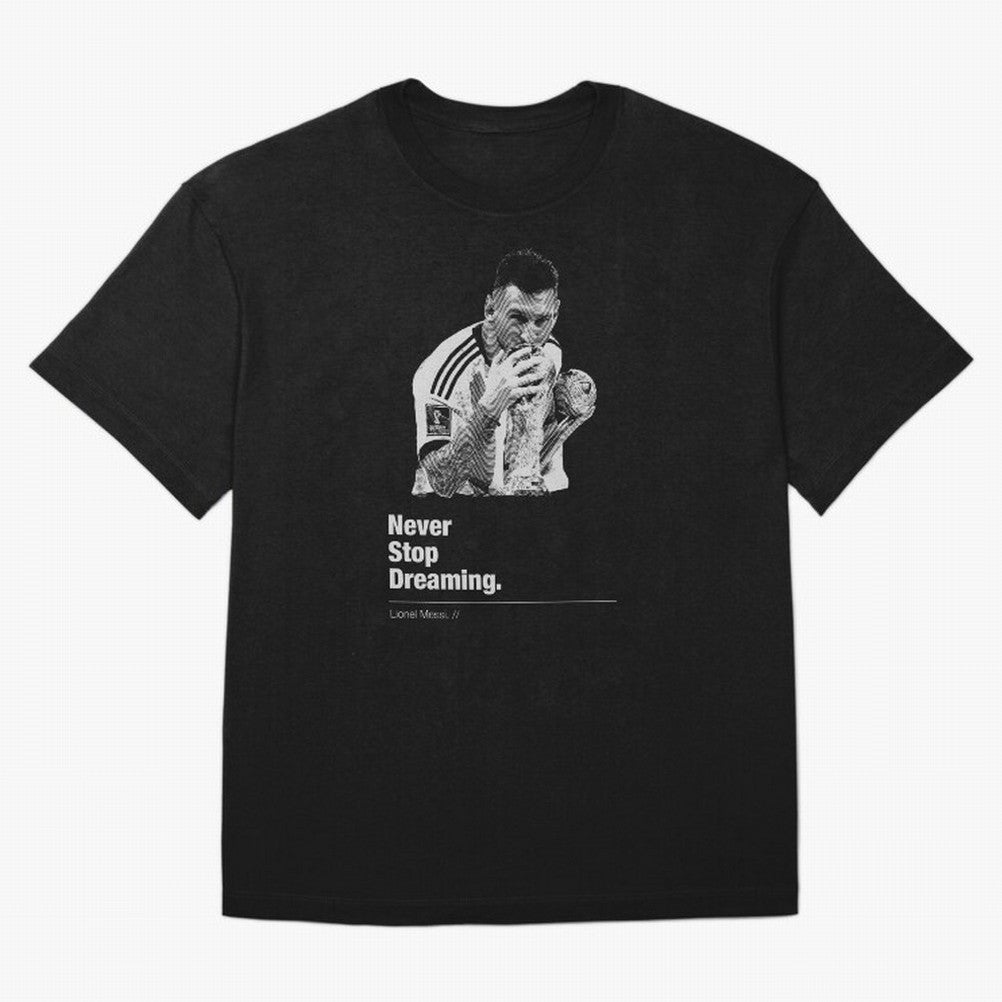 Never Stop Dreaming Classic T-Shirt Celebrate Football Dreams Across FIFA World Cup 2026 Group Stage Spirit, Built around Portugal, Messi and Cristiano Ronaldo, Vintage Soccer Flavor, Modern Football Stars, National Flags and Final Night Emotion;