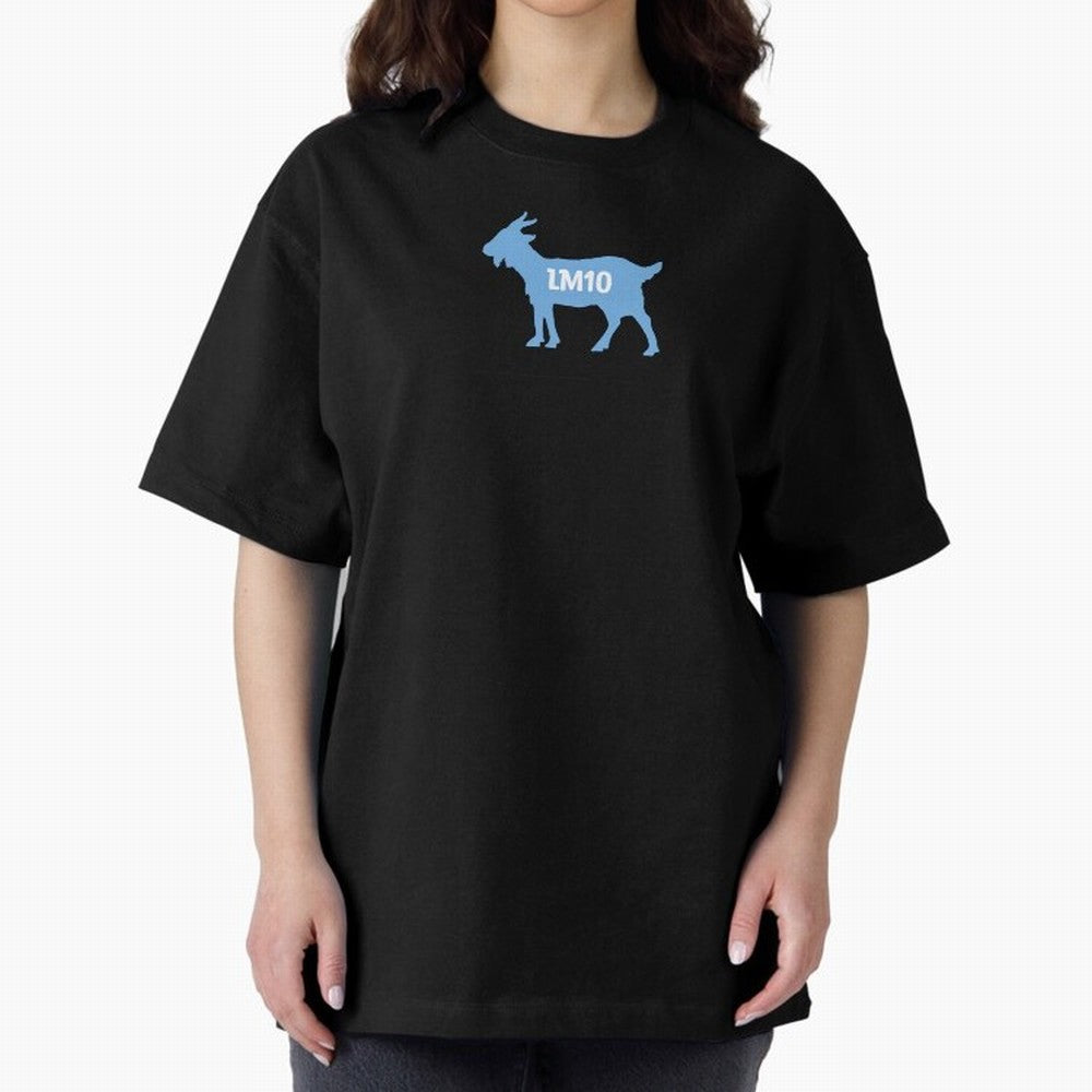LM10 GOAT - Lionel Messi Oversized T-Shirt Celebrate Global Passion for the FIFA World Cup 2026 Group Stage Journey through Neymar, Haaland and Cristiano Ronaldo Highlights, Argentina Pride, Retro Football Energy, Iconic Rivalries, Trophy Chase