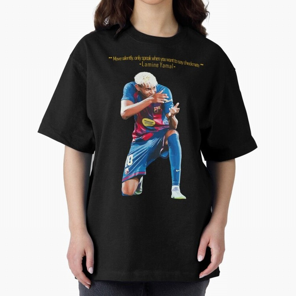 Move Silently Only Speak When You Want To Say Checkmate Lamine Yamal Classic T-Shirt Celebrate Fan Culture around Match Day Hype around FIFA World Cup 2026 Group Stage, Messi and Cristiano Ronaldo, Netherlands, Championship Spirit, Famous Goals,