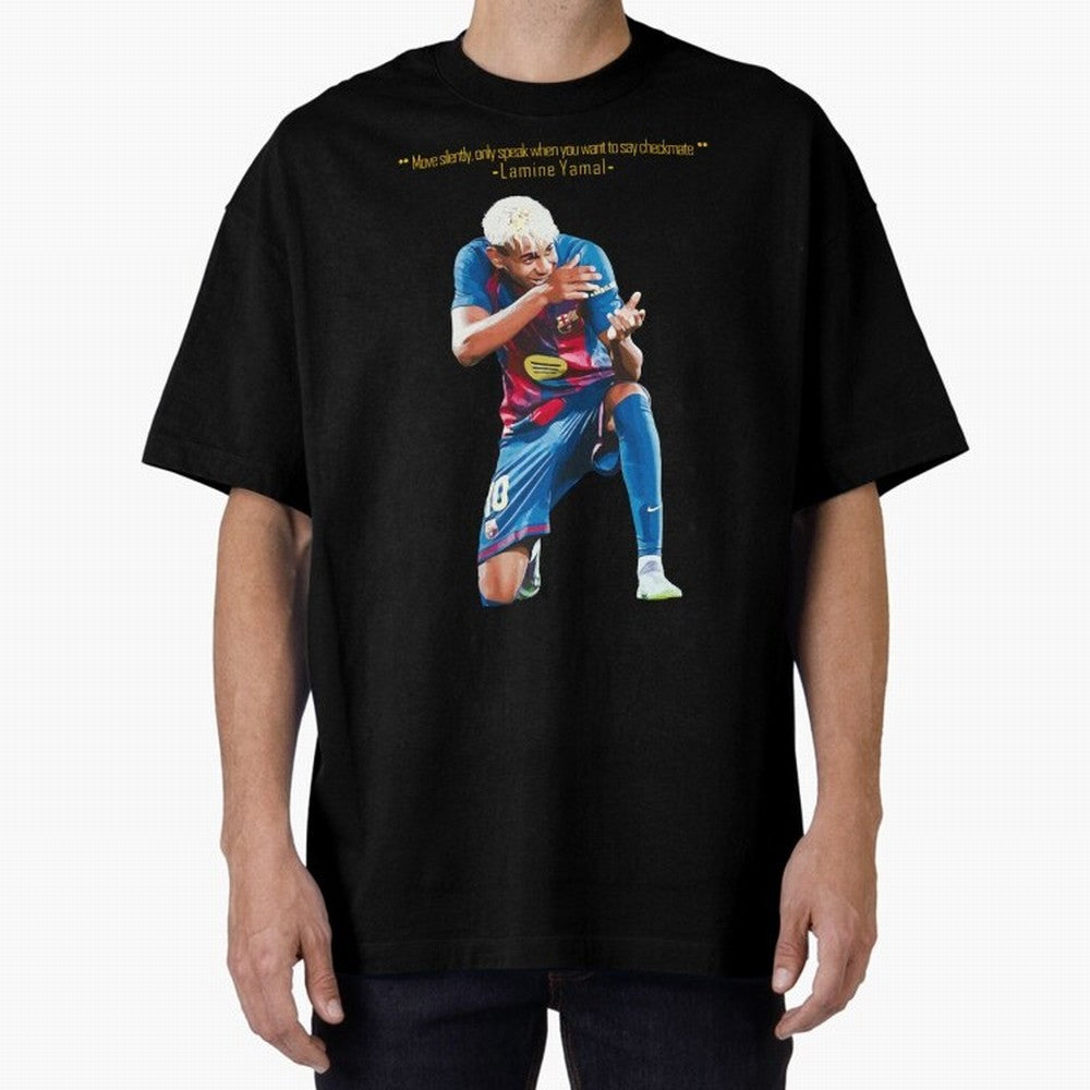 Move Silently Only Speak When You Want To Say Checkmate Lamine Yamal Classic T-Shirt Celebrate Fan Culture around Match Day Hype around FIFA World Cup 2026 Group Stage, Messi and Cristiano Ronaldo, Netherlands, Championship Spirit, Famous Goals,