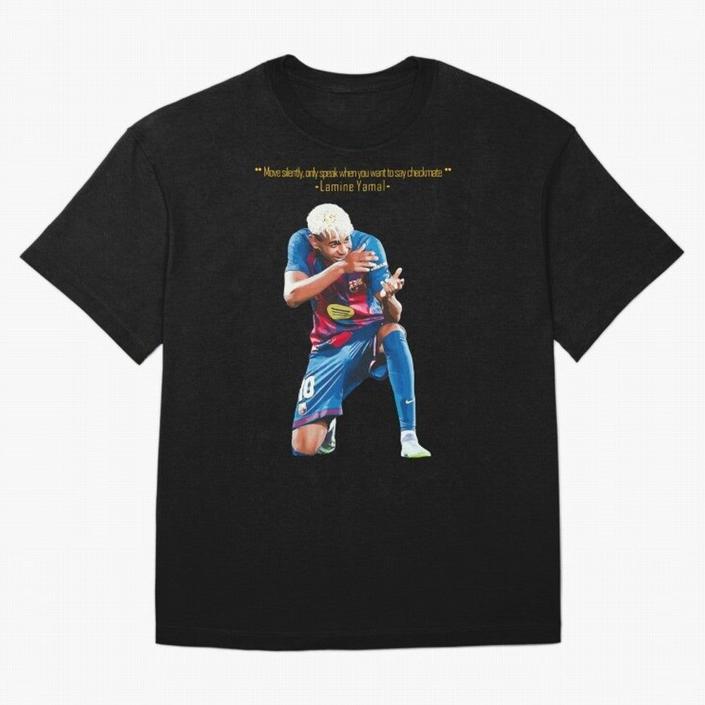 Move Silently Only Speak When You Want To Say Checkmate Lamine Yamal Classic T-Shirt Celebrate Fan Culture around Match Day Hype around FIFA World Cup 2026 Group Stage, Messi and Cristiano Ronaldo, Netherlands, Championship Spirit, Famous Goals,