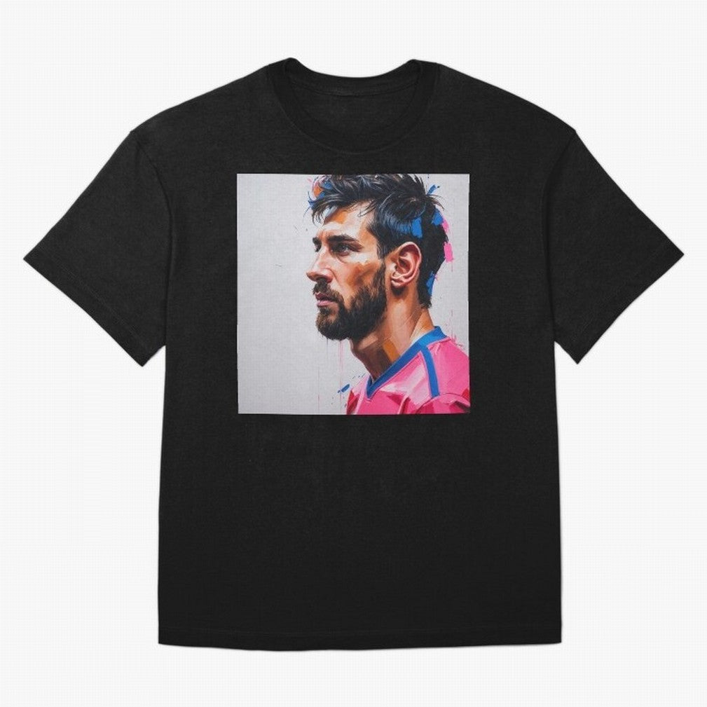 Vibrant Artistic Portrait of Lionel Messi (GOAT) - Digital painting (Version 5) Classic T-Shirt Follow the Road to Global Football Passion for FIFA World Cup 2026, with Cristiano Ronaldo, Haaland and CR7, England, France and Netherlands, Game Day