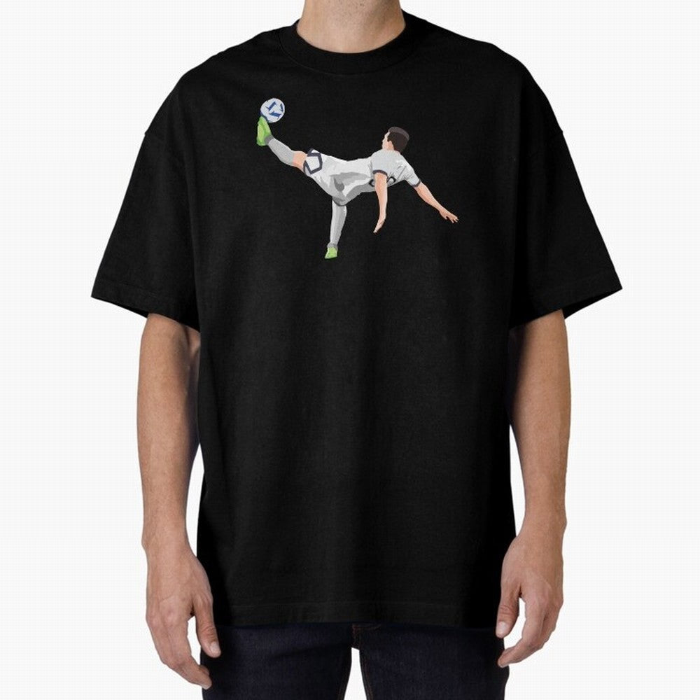 Messi Bicycle Kick Oversized T-Shirt Share the Excitement of FIFA World Cup 2026 Group Stage for Fans of Mbappe and Neymar and Spain and Netherlands, Bringing Fan Favorite Moments, National Team Passion, Big Match Drama and Soccer History; Great