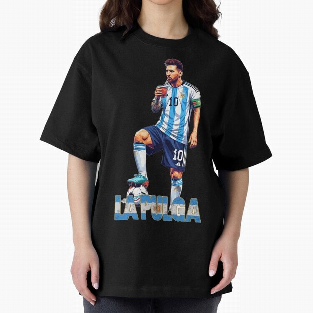 Messi Pop Art Portrait Classic T-Shirt Feel the Roar of FIFA World Cup 2026 Group Stage Driven by Messi, CR7 and Mbappe, Portugal, Spain and Germany Energy, Vintage Soccer Flavor, Modern Football Stars, National Flags and Final Night Emotion; Made