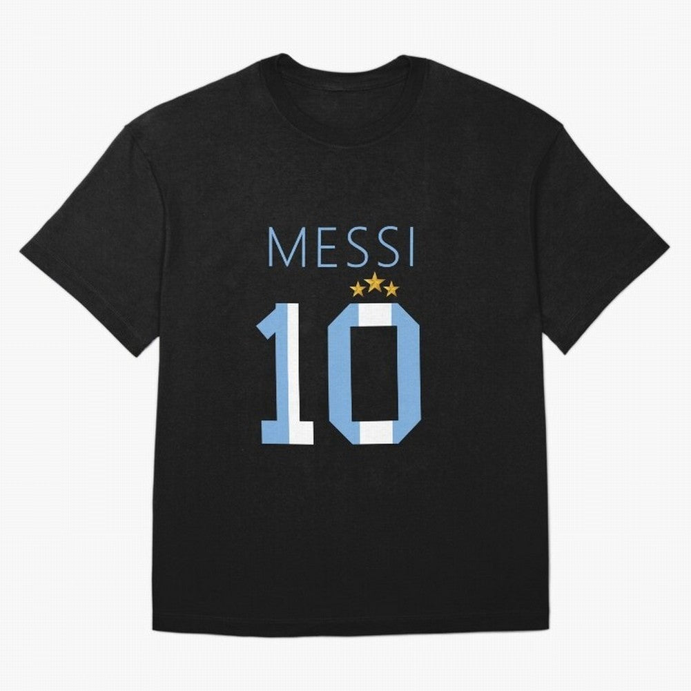 Messi argentina number 10 with 3 stars ver 1 Classic T-Shirt Experience the Global Stage of Global Football Passion for FIFA World Cup 2026 Group Stage, with Cristiano Ronaldo, Netherlands, Soccer Culture, Superstar Moments, National Team Dreams