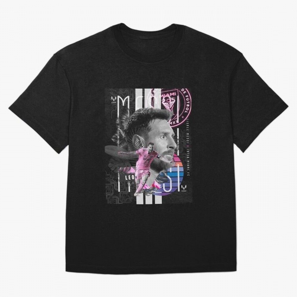 Messi Pop Art Portrait Classic T-Shirt Show Passion for the Stars of Global Football Passion for FIFA World Cup 2026 Group Stage, Featuring Neymar, Argentina, France and Brazil, Worldwide Fan Energy, Dramatic Goals, Stadium Lights and Championship